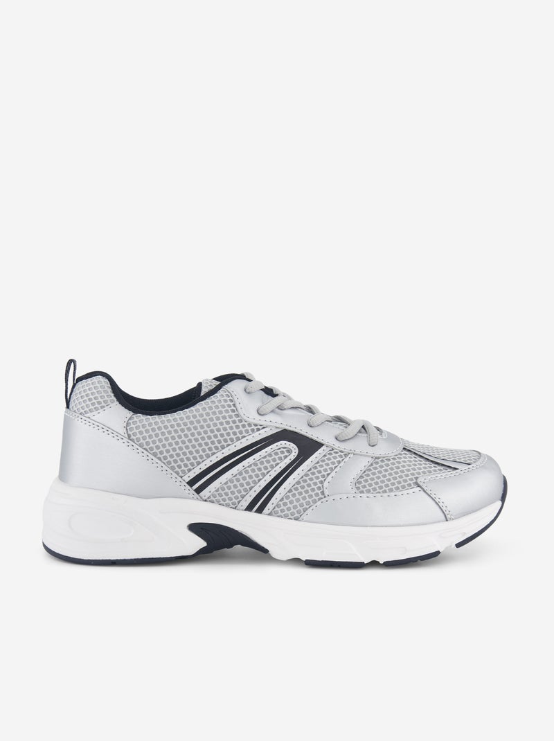 Sapatilhas de running em tecido Cinza - Kiabi