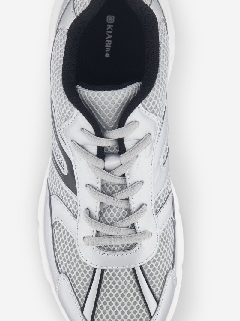 Sapatilhas de running em tecido Cinza - Kiabi
