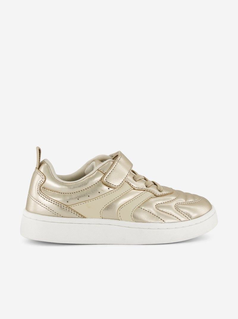 Sapatilhas douradas com fecho de velcro Amarelo - Kiabi