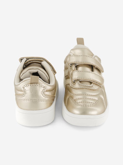 Sapatilhas douradas com fecho de velcro e atacadores - Kiabi Sapatilhas douradas com fecho de velcro e atacadores - Kiabi