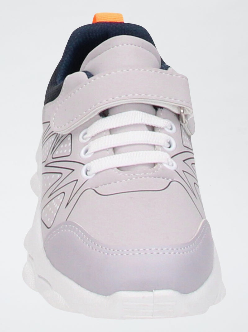 Sapatilhas em malha Cinza - Kiabi