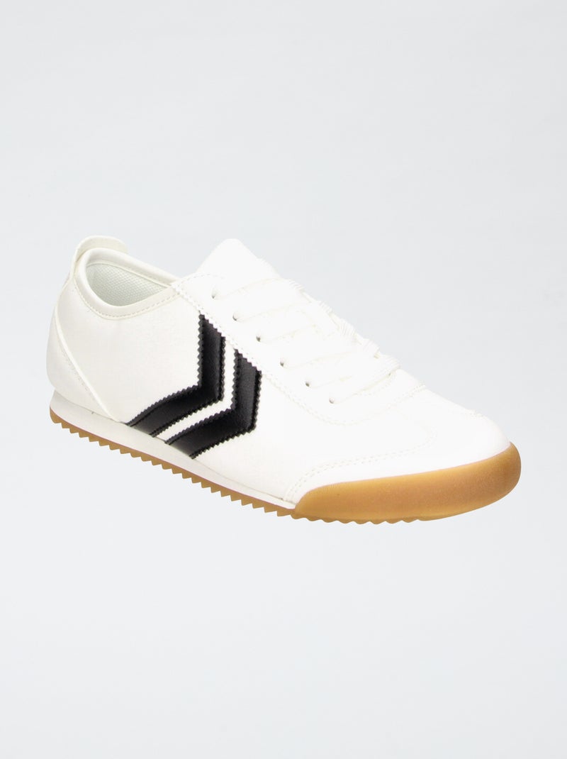 Sapatilhas em tecido minimalista Branco - Kiabi
