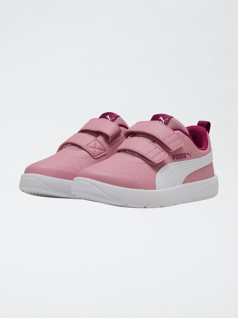 Sapatilhas estilo running 'PUMA' com velcro Rosa - Kiabi