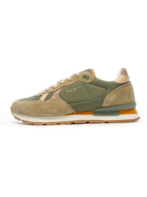 Sapatilhas Kaki para Mulher Pepe Jeans Brit Jump - Kiabi Sapatilhas Kaki para Mulher Pepe Jeans Brit Jump - Kiabi