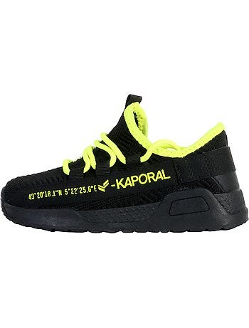 Sapatilhas kaporal dofini para rapaz - preto/amarelo