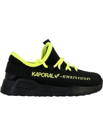 Sapatilhas kaporal dofini para rapaz - preto/amarelo