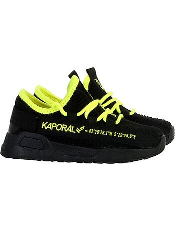 Sapatilhas kaporal dofini para rapaz - preto/amarelo