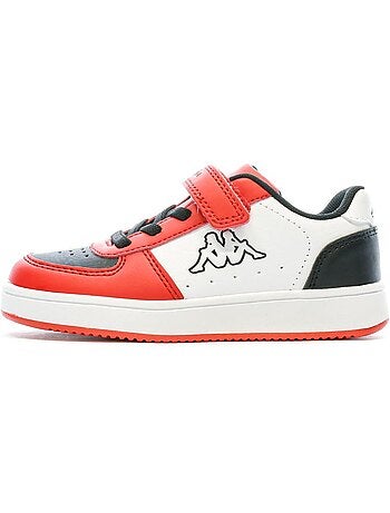 Sapatilhas kappa malone para menino branco/vermelho