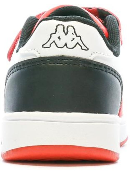 Sapatilhas kappa malone para menino branco/vermelho - Kiabi