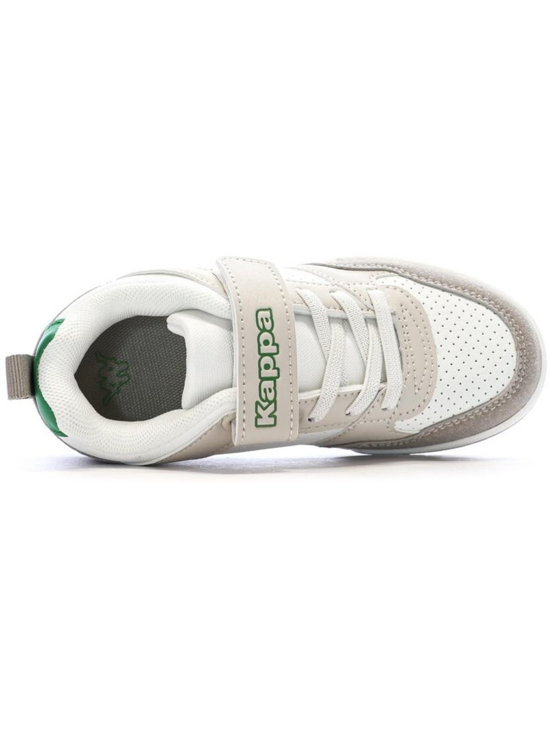 Sapatilhas kappa manis para menino brancas/cinzento/verde Branco - Kiabi