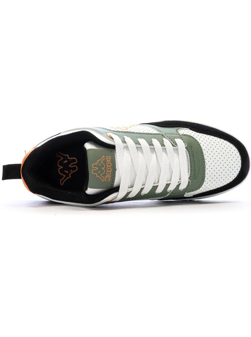 Sapatilhas kappa manis para rapaz com logótipo branco/verde/preto Branco - Kiabi