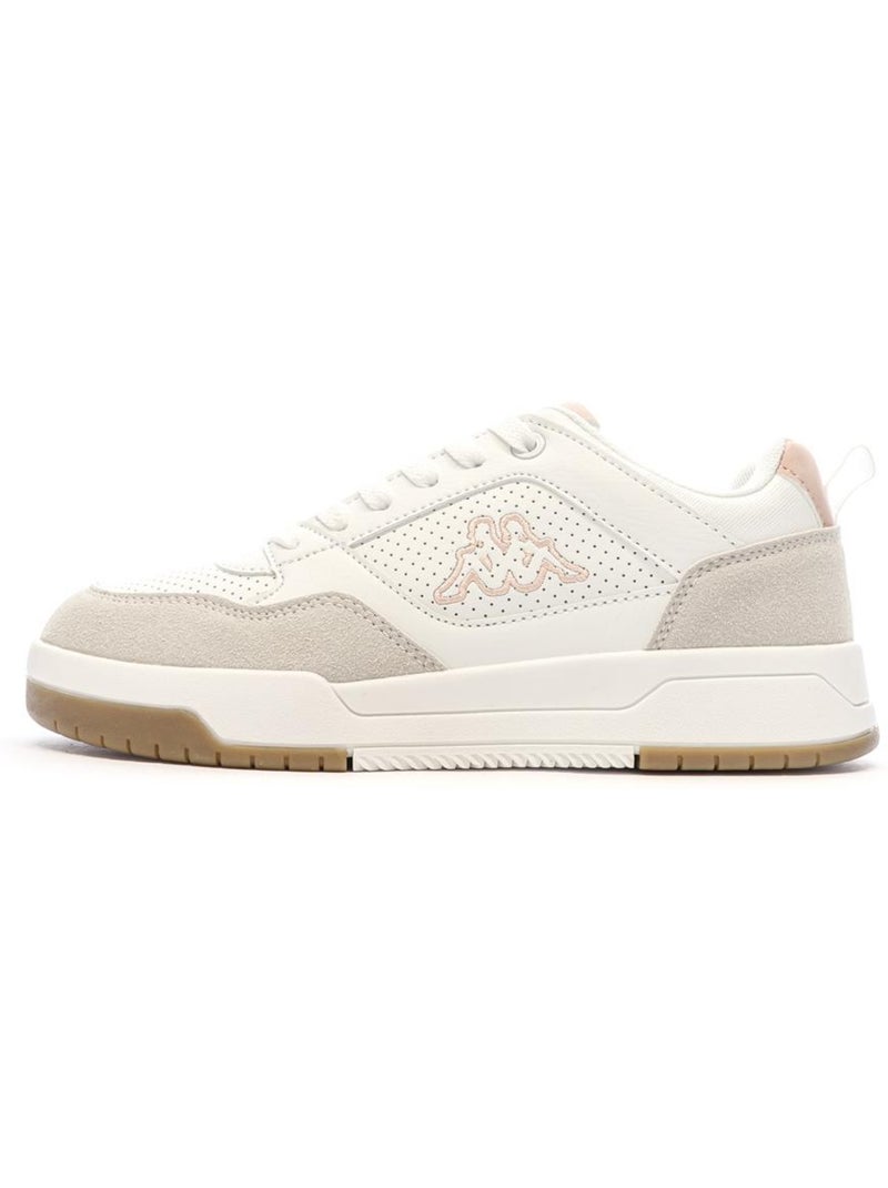 Sapatilhas kappa manisw para mulher - branco, bege e rosa Branco - Kiabi