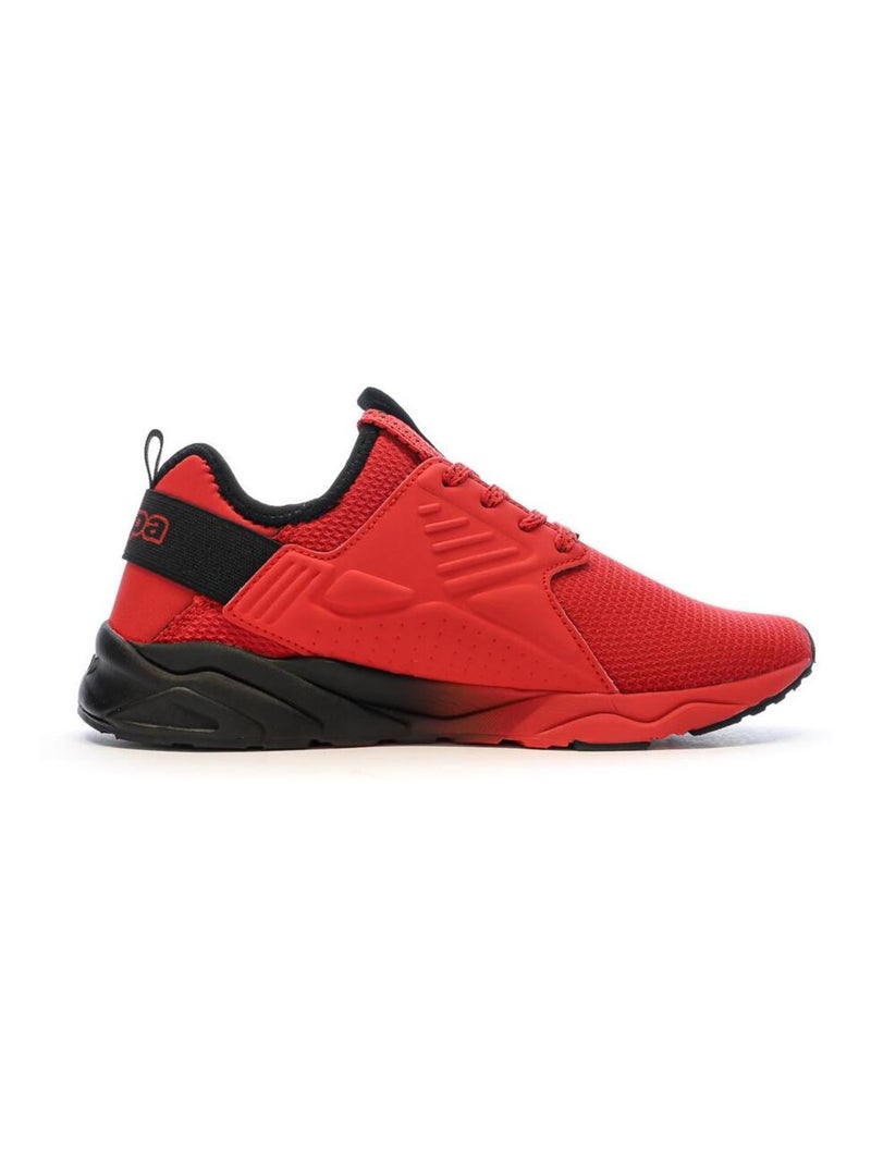 Sapatilhas kappa san puerto com atacadores para rapaz, preto/vermelho Vermelho - Kiabi