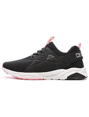 Sapatilhas kappa san puerto para menina - preto/rosa