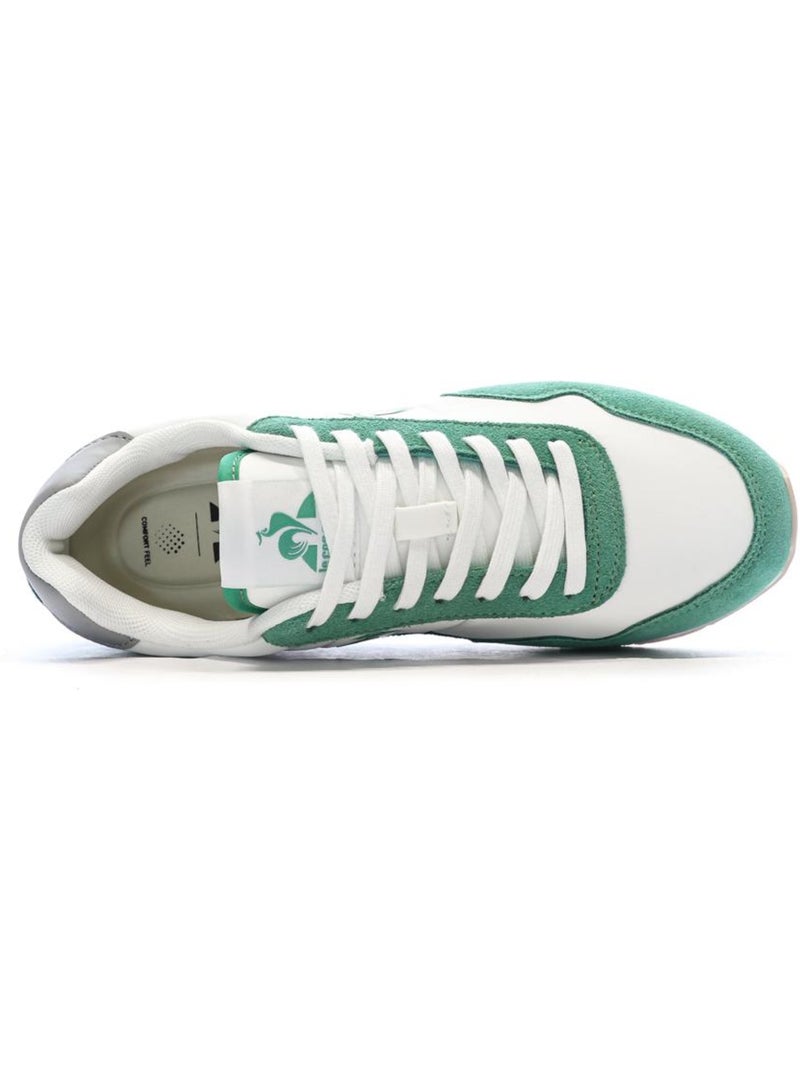 Sapatilhas Le Coq Sportif Astra_2 W Optical para Mulher Branco/Verde Verde - Kiabi