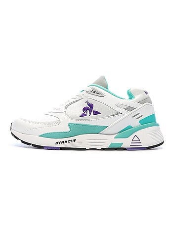 Sapatilhas Le Coq Sportif LCS R1100 Nineties para Homem Brancas/Verdes/Roxas