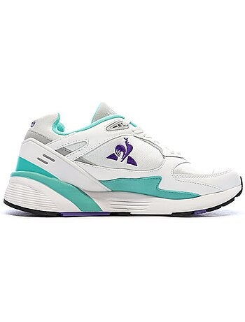 Sapatilhas Le Coq Sportif LCS R1100 Nineties para Homem Brancas/Verdes/Roxas