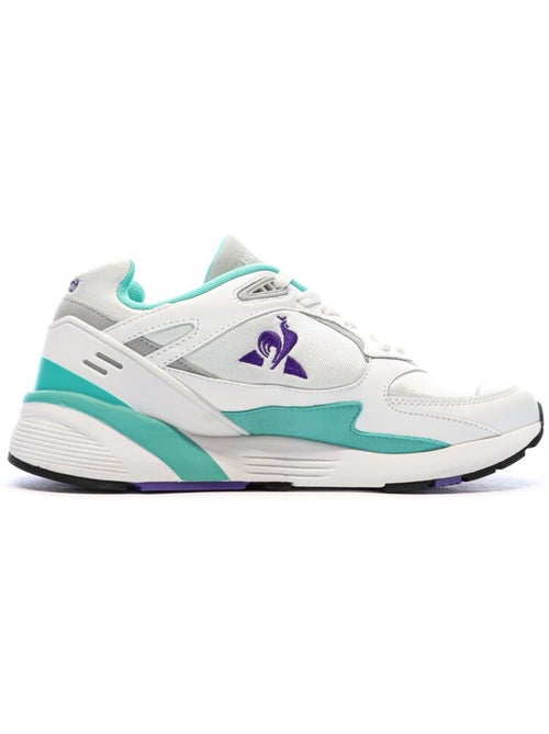 Sapatilhas Le Coq Sportif LCS R1100 Nineties para Homem Brancas/Verdes/Roxas - Kiabi Sapatilhas Le Coq Sportif LCS R1100 Nineties para Homem Brancas/Verdes/Roxas - Kiabi