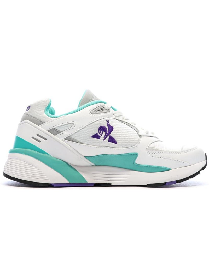 Sapatilhas Le Coq Sportif LCS R1100 Nineties para Homem Brancas/Verdes/Roxas Roxo - Kiabi