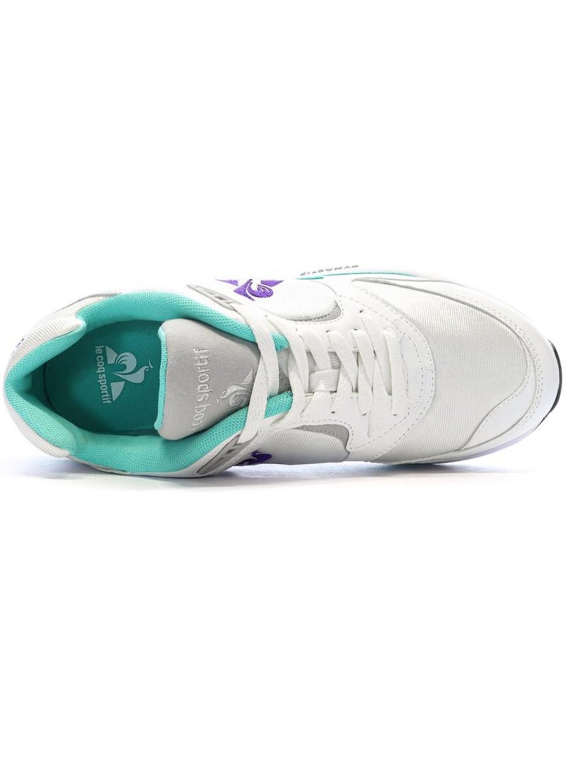 Sapatilhas Le Coq Sportif LCS R1100 Nineties para Homem Brancas/Verdes/Roxas Roxo - Kiabi