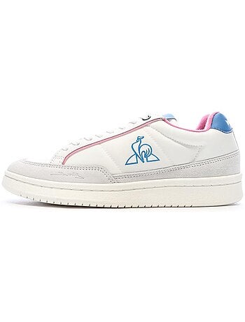 Sapatilhas Le Coq Sportif Noah para Mulher em Branco, Rosa e Azul