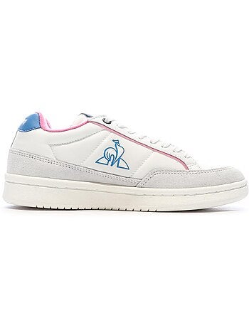 Sapatilhas Le Coq Sportif Noah para Mulher em Branco, Rosa e Azul