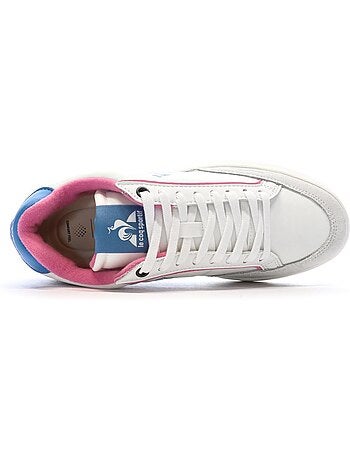 Sapatilhas Le Coq Sportif Noah para Mulher em Branco, Rosa e Azul