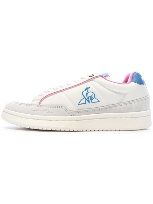 Sapatilhas Le Coq Sportif Noah para Mulher em Branco, Rosa e Azul - Kiabi