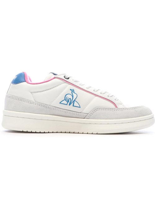 Sapatilhas Le Coq Sportif Noah para Mulher em Branco, Rosa e Azul - Kiabi