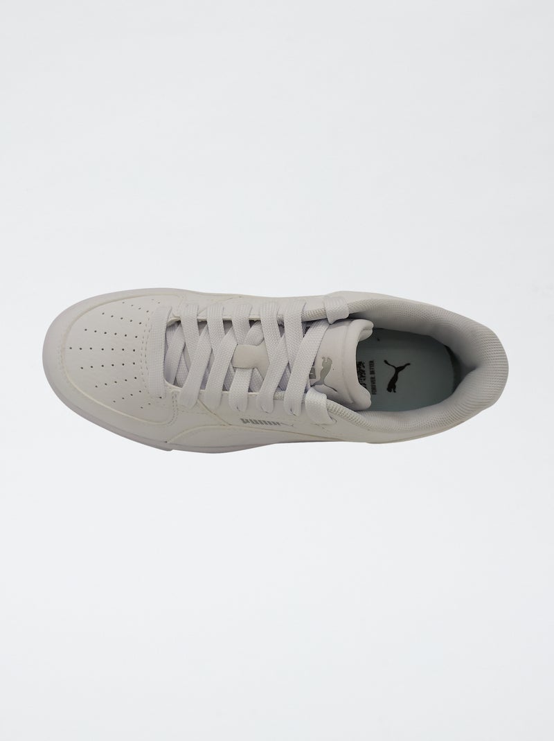 Sapatilhas lisas em material sintético Branco - Kiabi