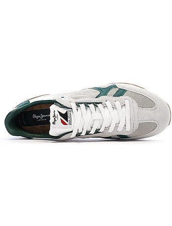 Sapatilhas Masculinas Pepe Jeans Brit Retro Cinzento/Verde