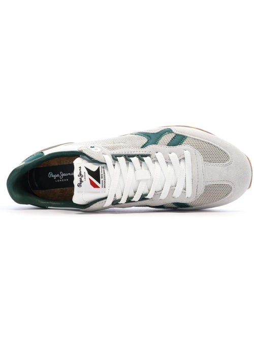 Sapatilhas Masculinas Pepe Jeans Brit Retro Cinzento/Verde - Kiabi Sapatilhas Masculinas Pepe Jeans Brit Retro Cinzento/Verde - Kiabi