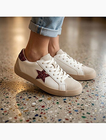 Sapatilhas Mulher Estrela Glitter Plataforma OZABI MMXXIV