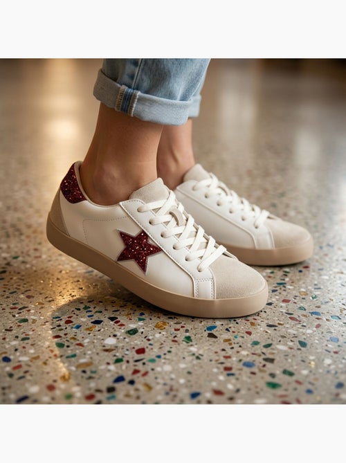 Sapatilhas Mulher Estrela Glitter Plataforma OZABI MMXXIV - Kiabi Sapatilhas Mulher Estrela Glitter Plataforma OZABI MMXXIV - Kiabi