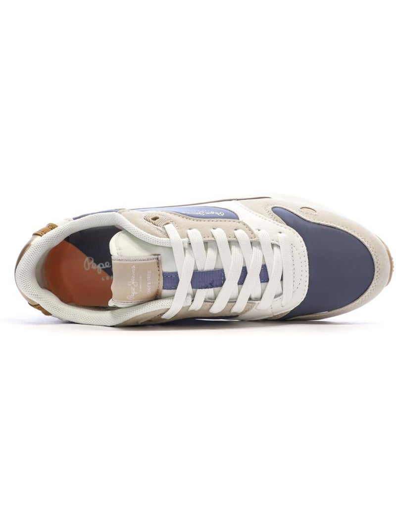 Sapatilhas pepe jeans bexley light thames azul/branco para homem Branco - Kiabi