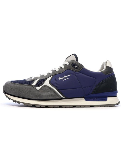 Sapatilhas Pepe Jeans Brit Mistas Cinzento/Azul para Homem - Kiabi Sapatilhas Pepe Jeans Brit Mistas Cinzento/Azul para Homem - Kiabi