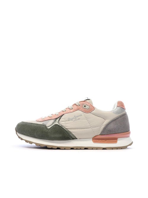 Sapatilhas Pepe Jeans Brit Mixt Bege/Rosa para Mulher - Kiabi Sapatilhas Pepe Jeans Brit Mixt Bege/Rosa para Mulher - Kiabi