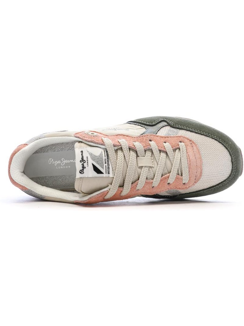 Sapatilhas Pepe Jeans Brit Mixt Bege/Rosa para Mulher Bege - Kiabi