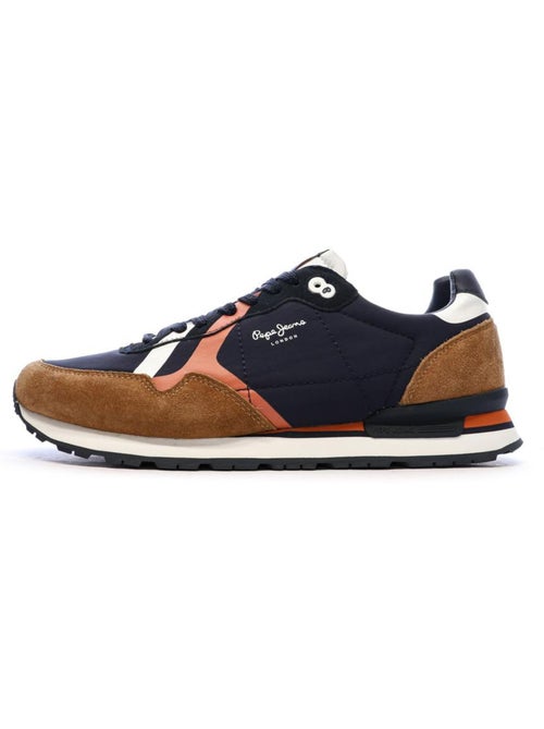 Sapatilhas Pepe Jeans Brit para Homem em Azul-Marinho e Castanho - Kiabi Sapatilhas Pepe Jeans Brit para Homem em Azul-Marinho e Castanho - Kiabi