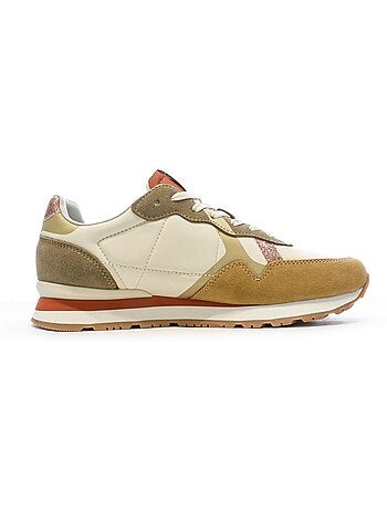 Sapatilhas Pepe Jeans Brit Print para Mulher em Cru/Camel