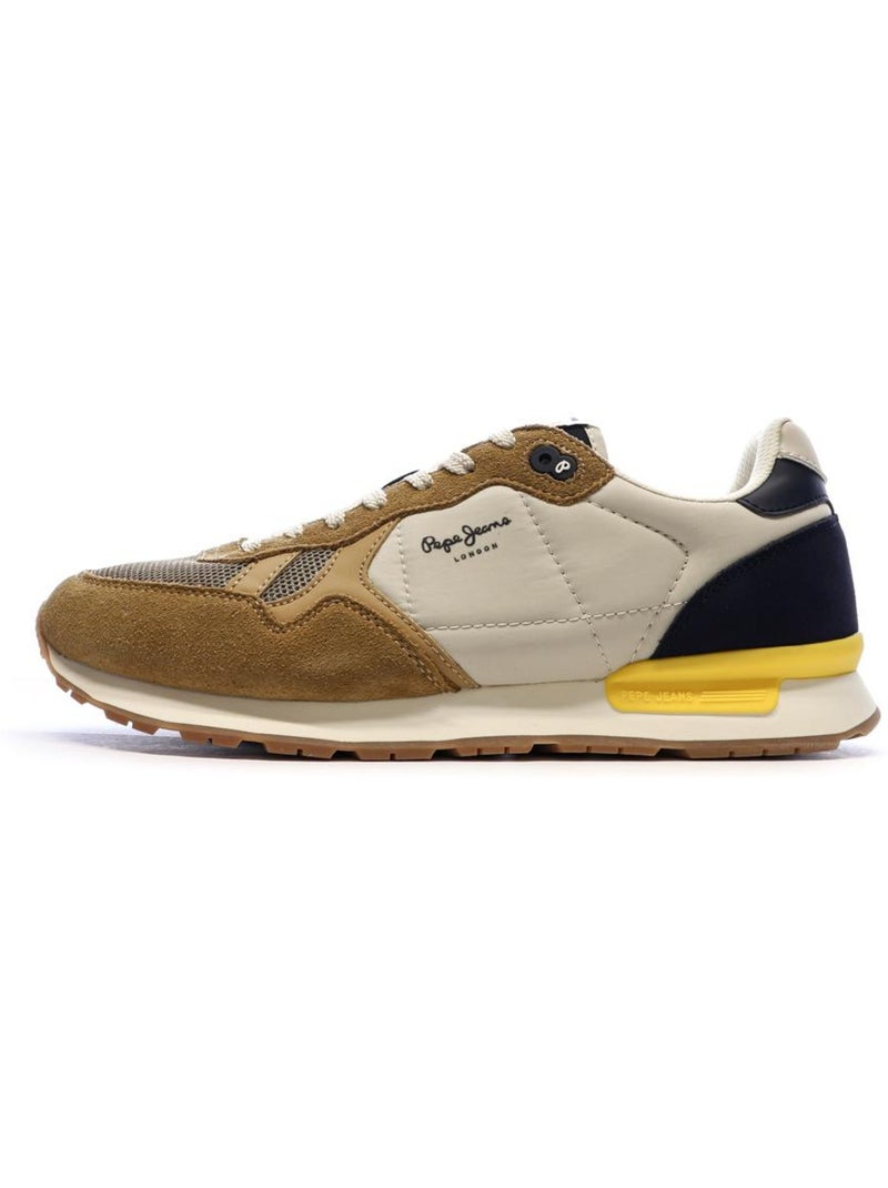 Sapatilhas Pepe Jeans Brit Prints para Homem Preto/Camel Castanho-capuccino - Kiabi