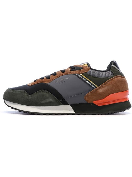 Sapatilhas pepe jeans brit road m para homem em azul-marinho/caqui/vermelho - Kiabi