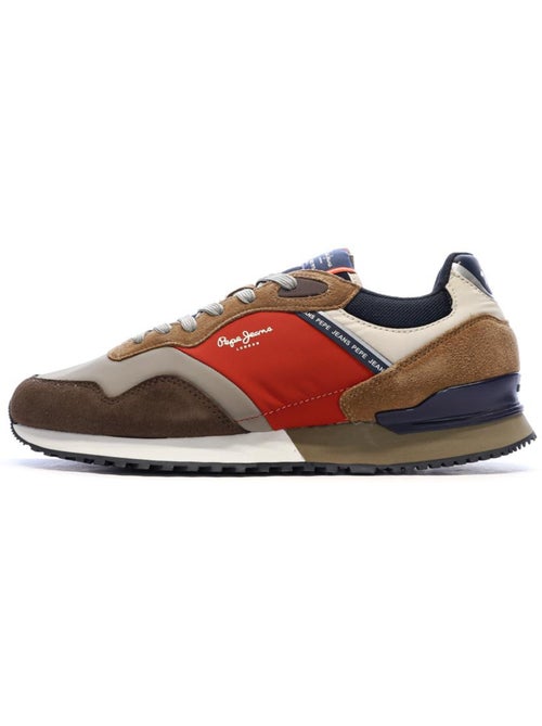 Sapatilhas pepe jeans brit road m para homem em castanho/vermelho/azul-marinho - Kiabi