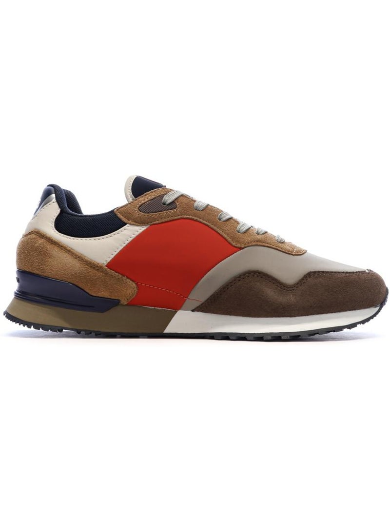 Sapatilhas pepe jeans brit road m para homem em castanho/vermelho/azul-marinho Castanho-capuccino - Kiabi