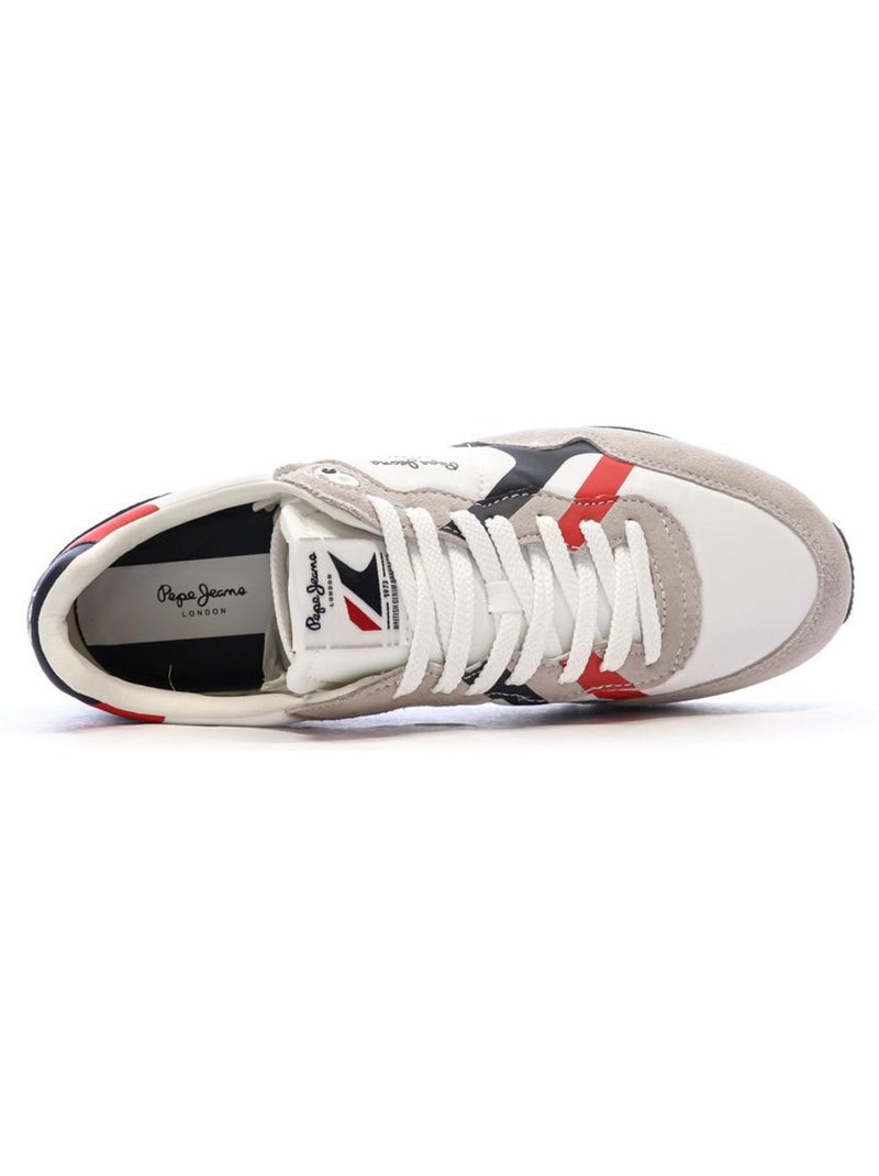 Sapatilhas Pepe Jeans Brit Road para Homem Cinza/Branco Branco - Kiabi