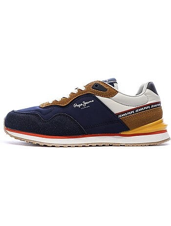 Sapatilhas pepe jeans london para homem - azul marinho, camel e amarelo