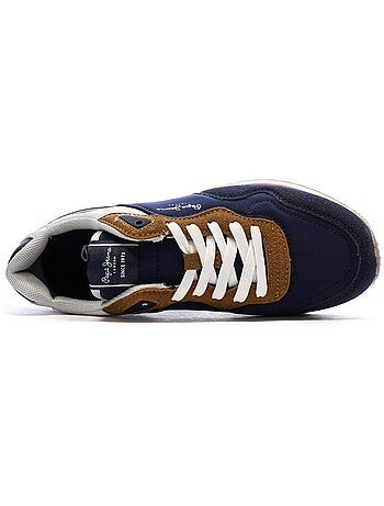 Sapatilhas pepe jeans london para homem - azul marinho, camel e amarelo