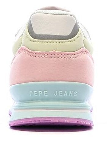 Sapatilhas pepe jeans london para mulher em cinzento, rosa e amarelo