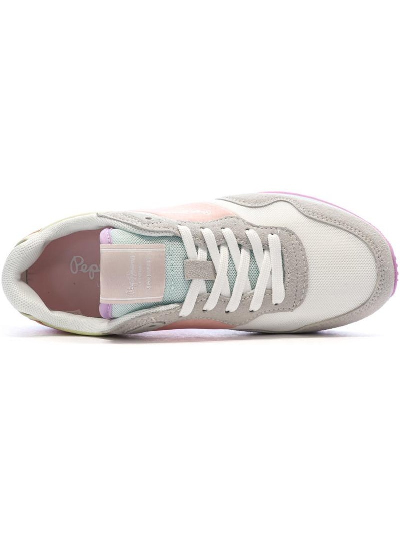 Sapatilhas pepe jeans london para mulher em cinzento, rosa e amarelo Cinza-prateado - Kiabi