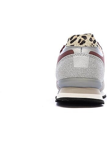 Sapatilhas pepe jeans marlon bordeaux/gris para mulher